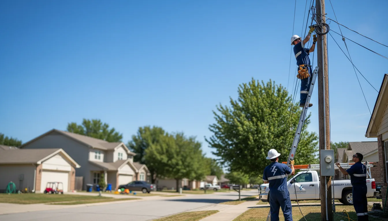 Residential electrician providing installation services in Crowville, LA